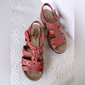 Clarks Orange Strap Sandals